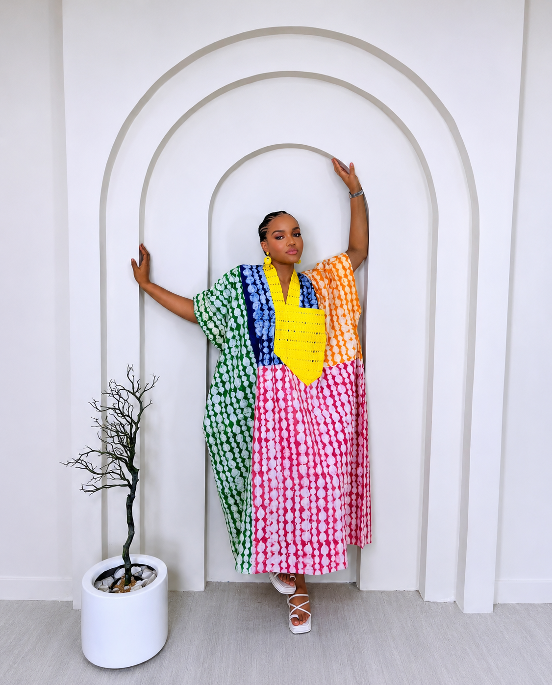 Adire Midi Multicolor Bubu