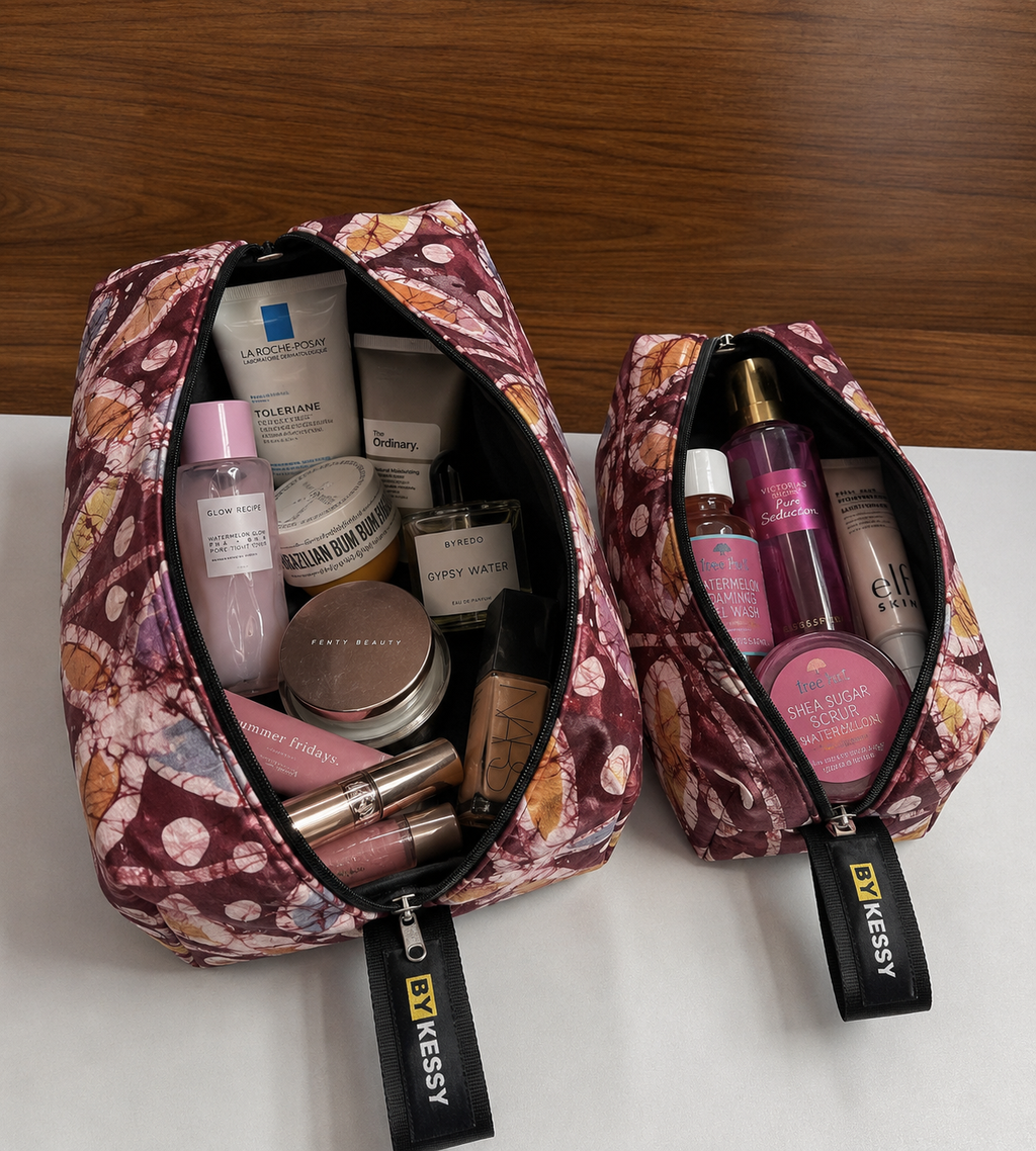Adire Toiletry / Makeup Bags (L&M)