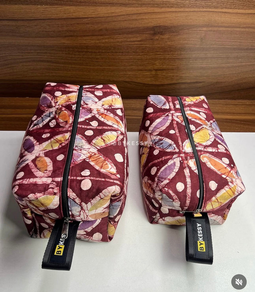 Adire Toiletry / Makeup Bags (L&M)