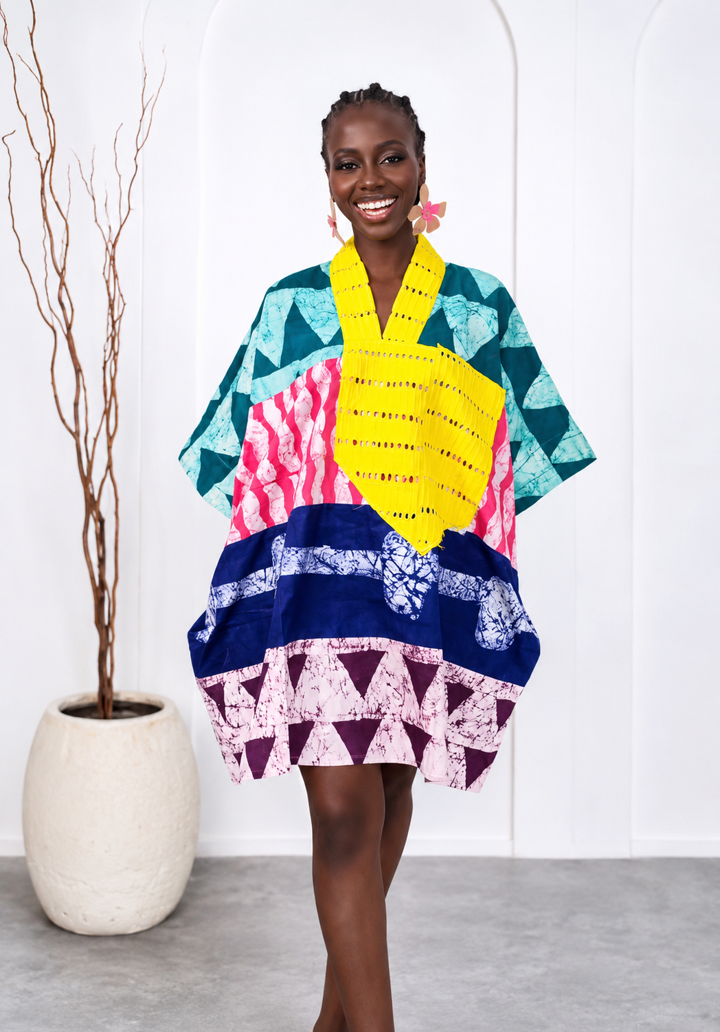 Adire Dress Multicolor