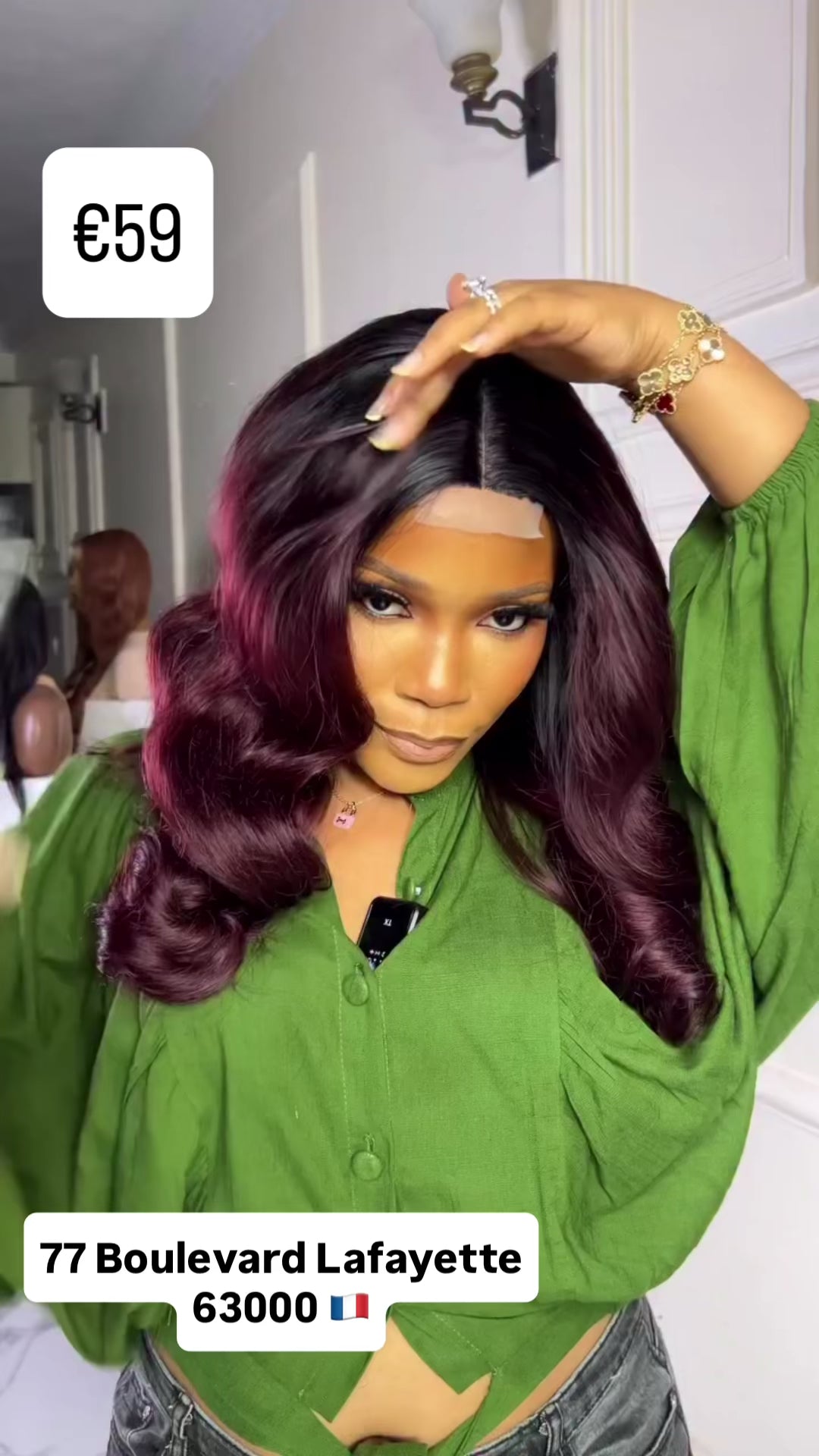 Kim k Wig Rain in 99j